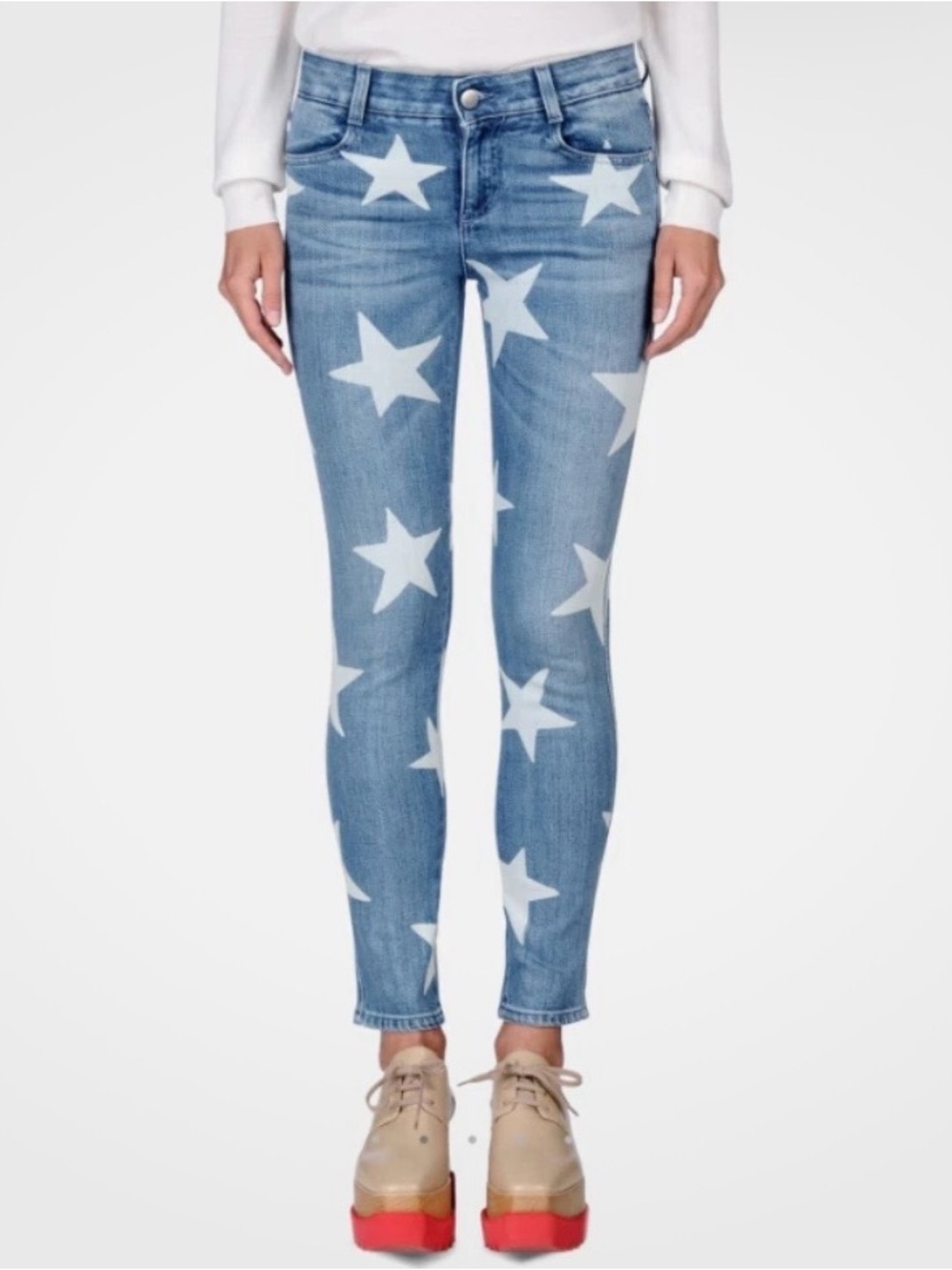 Stella McCartney blue star print jeans | Size 26